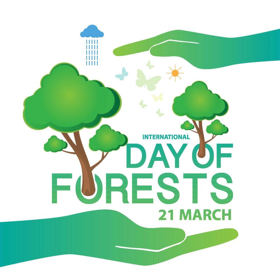 dia internacional de los bosques vector