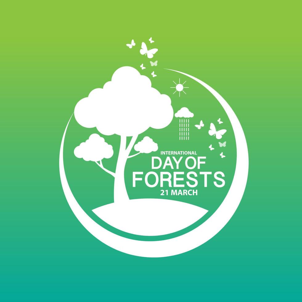 dia internacional de los bosques vector