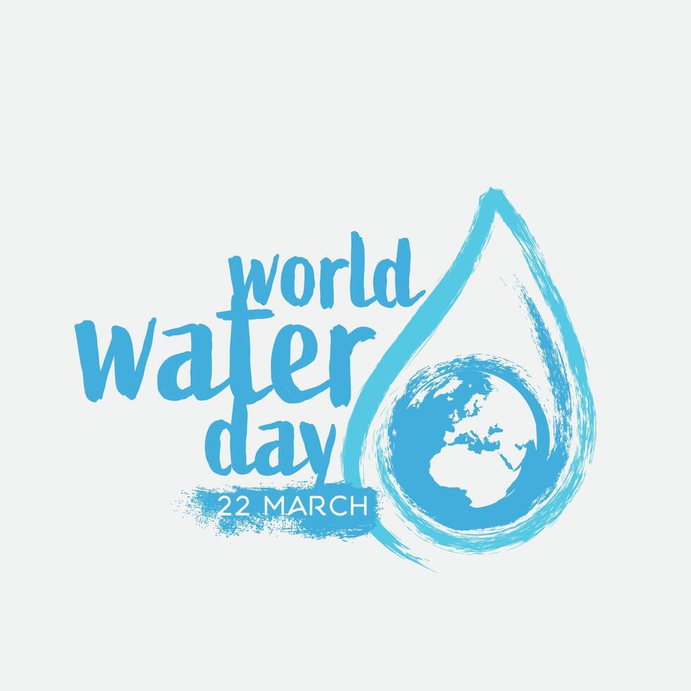 world water day , save the water Logo design template vector