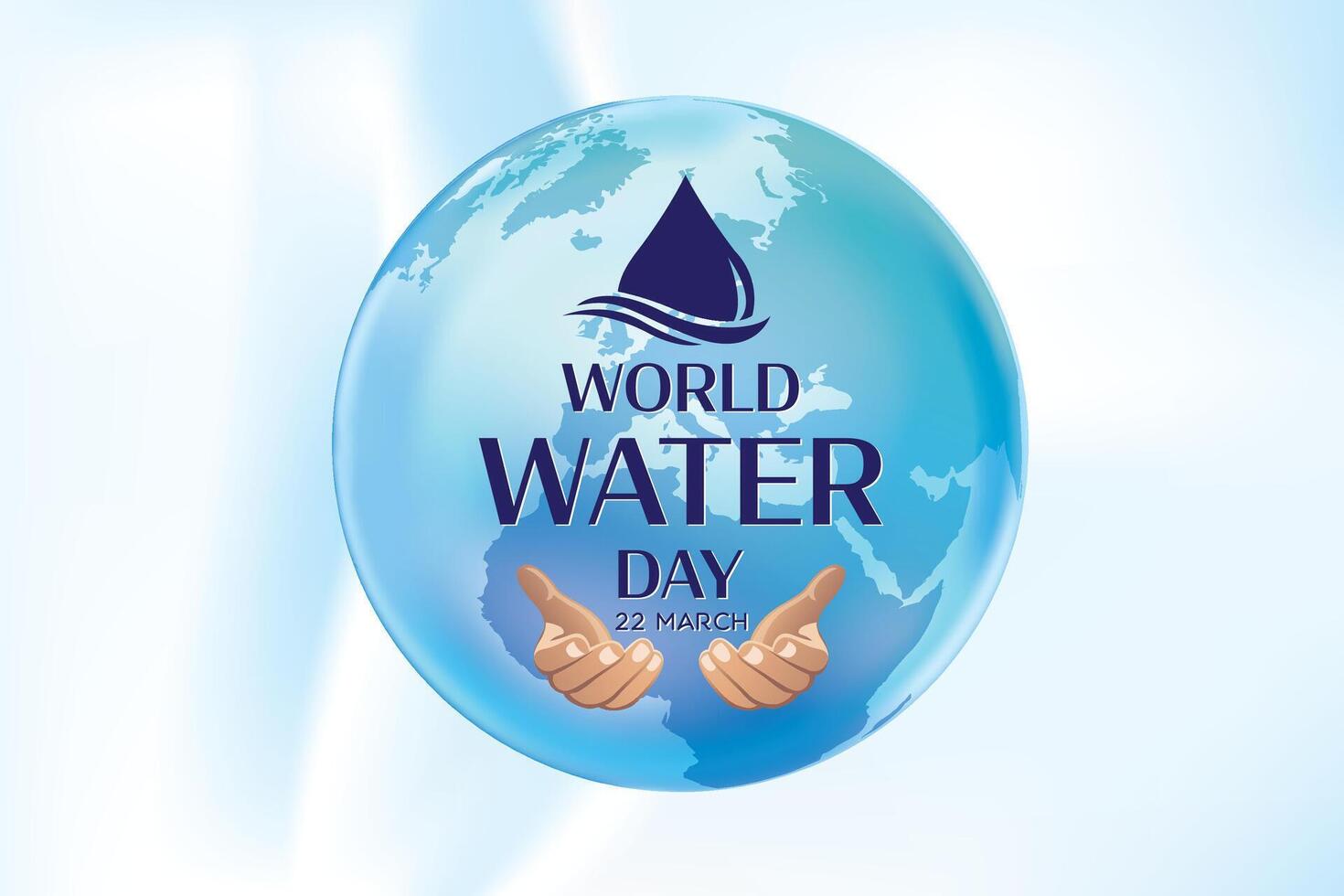 world water day , save the water Logo design template vector