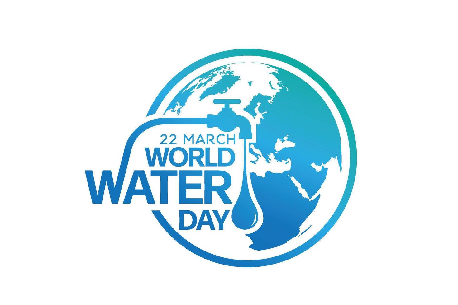 world water day , save the water Logo design template vector