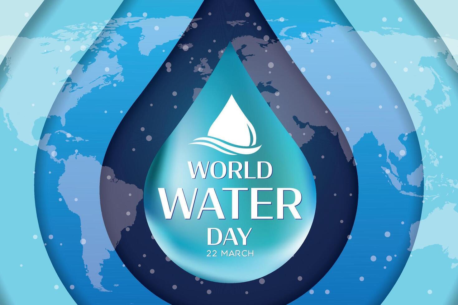 world water day , save the water Logo design template vector