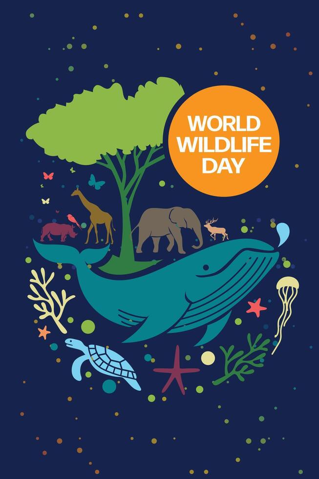 World Wildlife Day Logo design template, March 3 vector