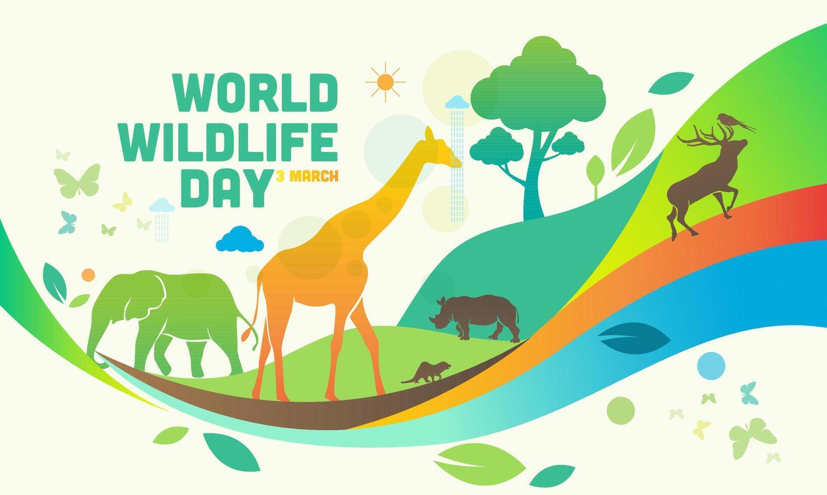 World Wildlife Day Logo design template, March 3 vector