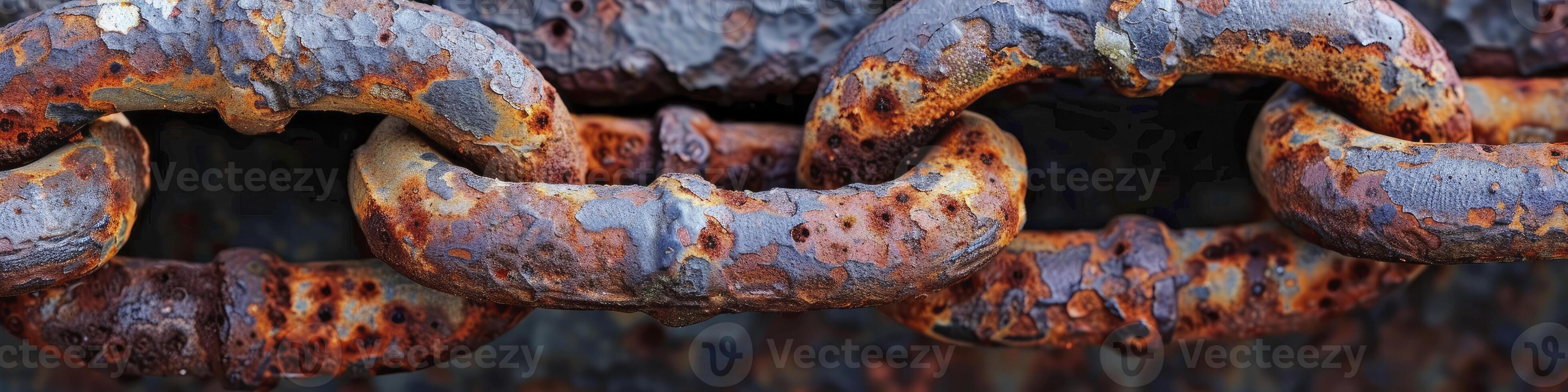 AI generated Close-up of Rusted Anchor Chain photo