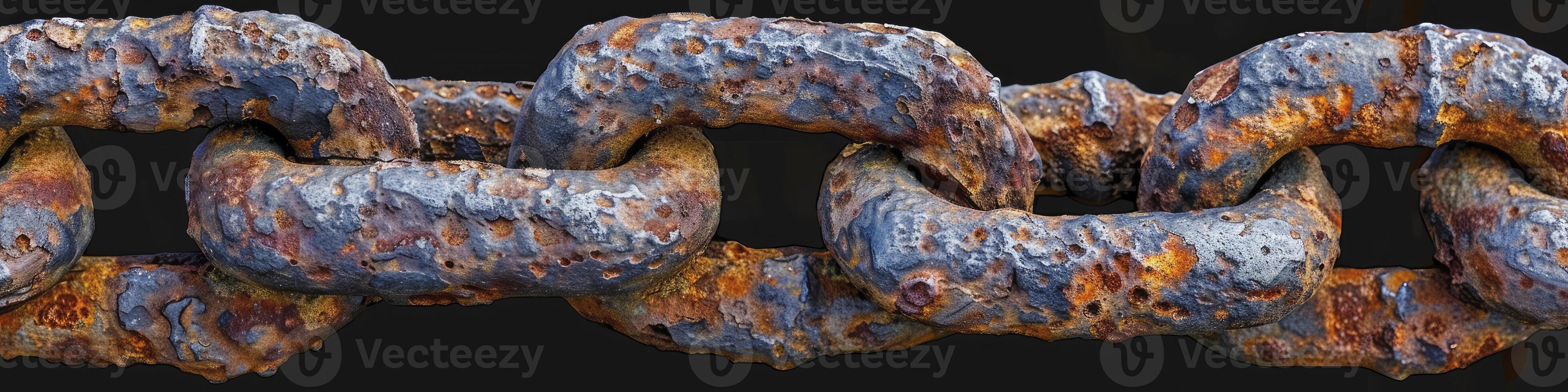 AI generated Close-up of Rusted Anchor Chain photo