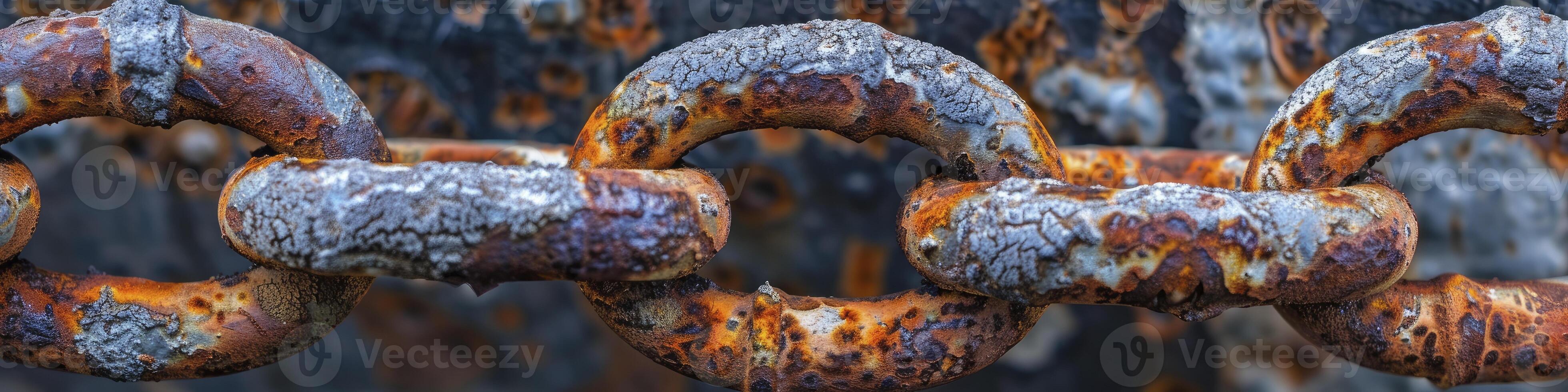 AI generated Close-up of Rusted Anchor Chain photo