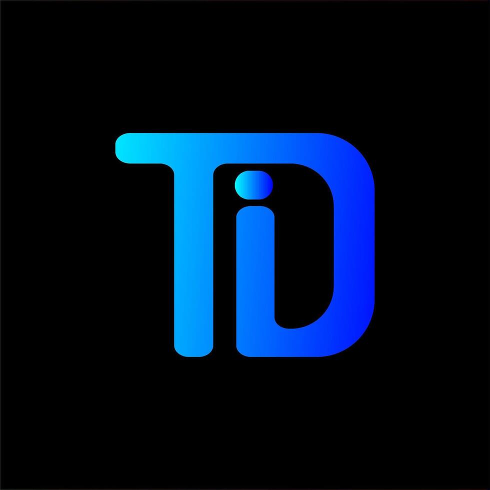 TDI monogram initial letter logo design vector