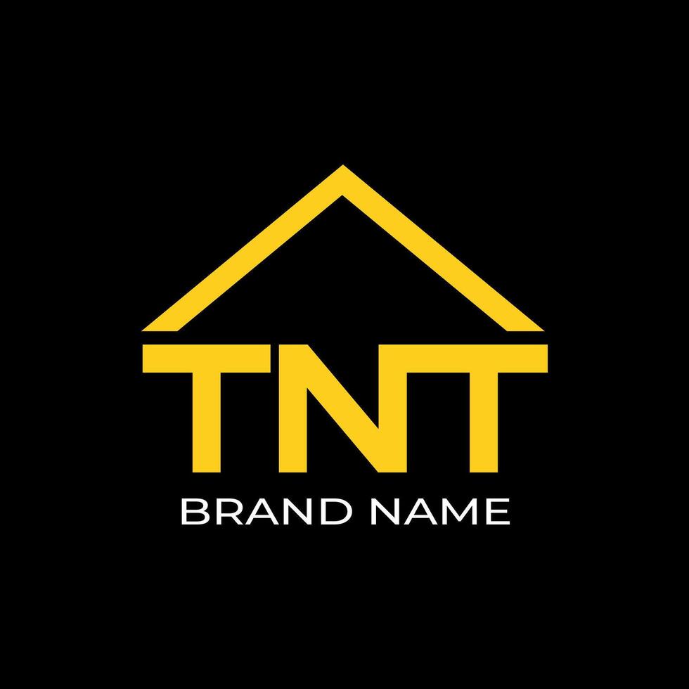 TNT initial monogram letter house property icon logo design vector