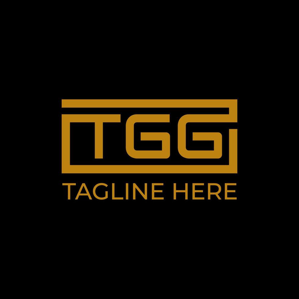 tgg inicial letra rectángulo logo diseño vecto vector