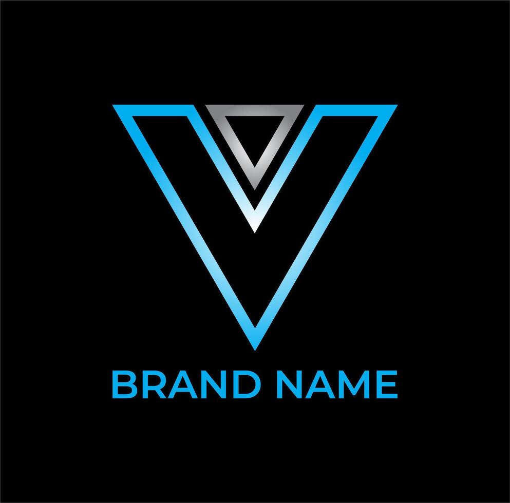 V, VI initial logo design vector