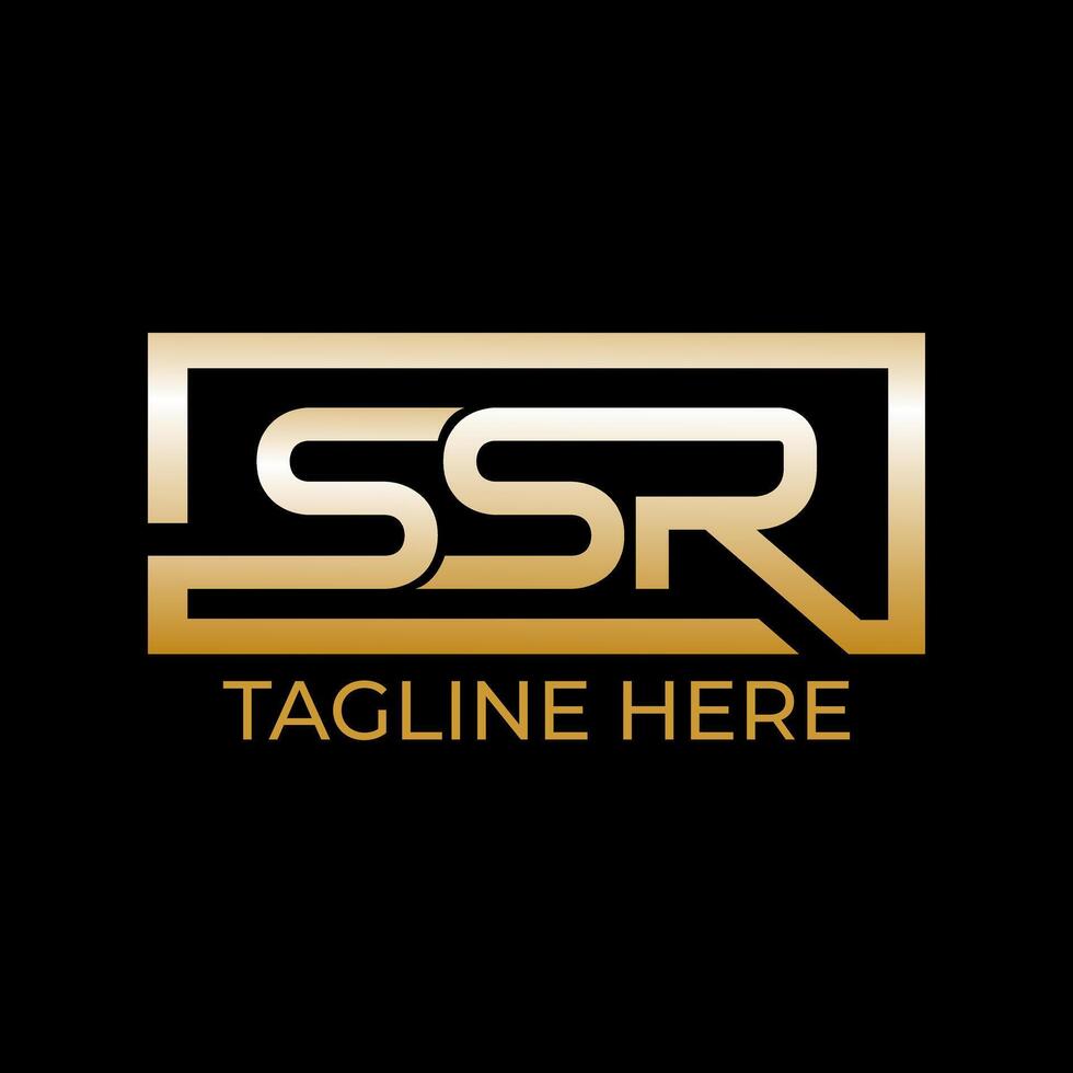 SSR initial rectangle modern illustration of a sign vector