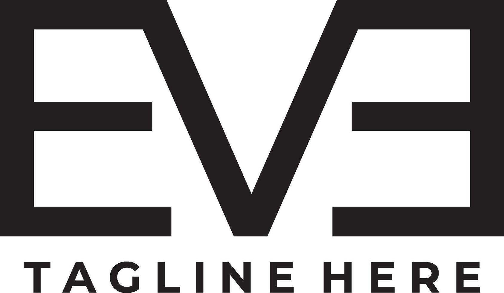 EVE initial letter logo design vector