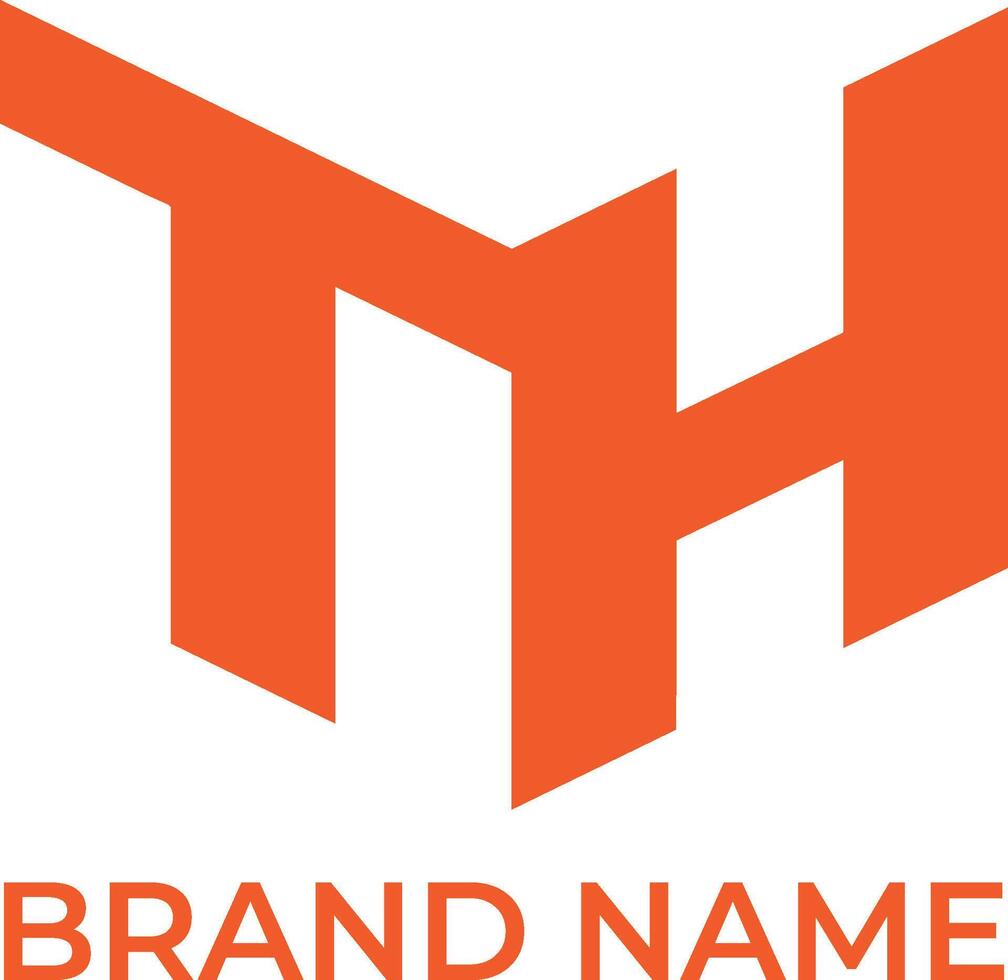 TH, HT, initial modern elegant logo design vector