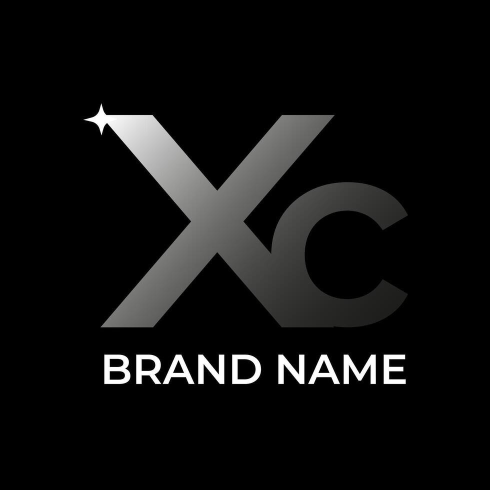 xc inicial logo diseño vector