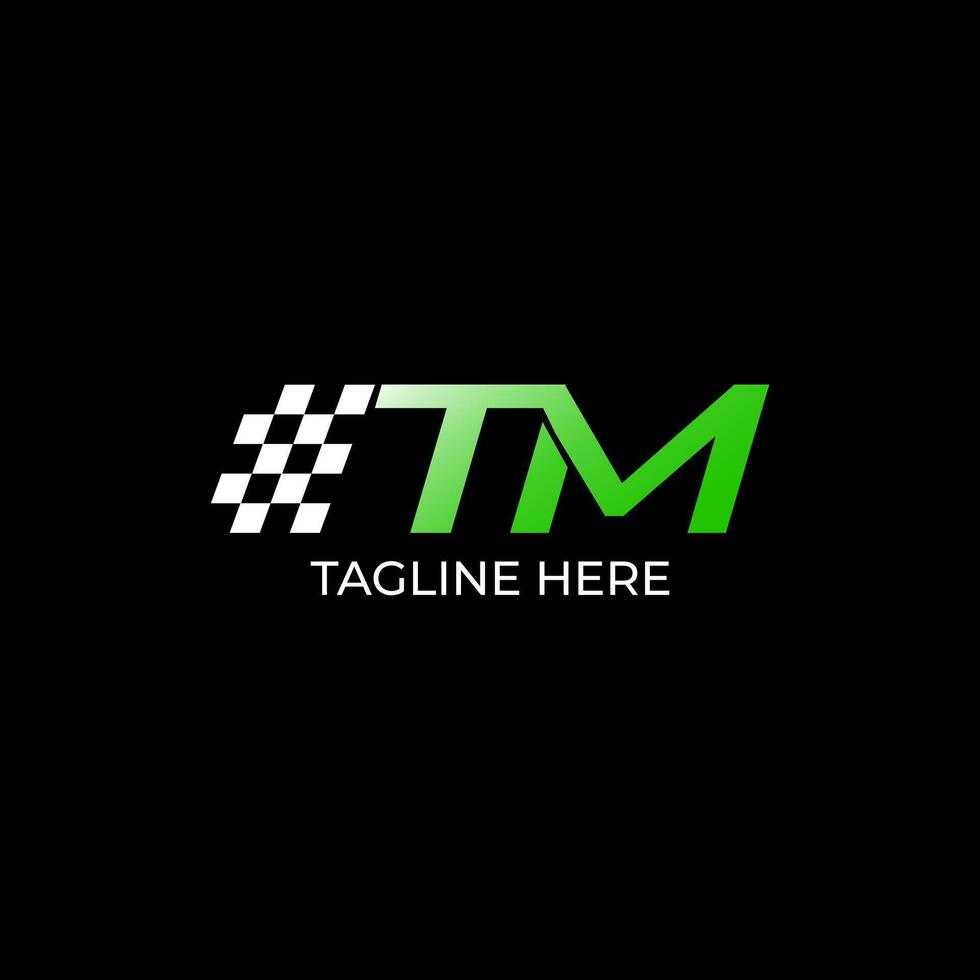 TM Sports initial letter race icon vector