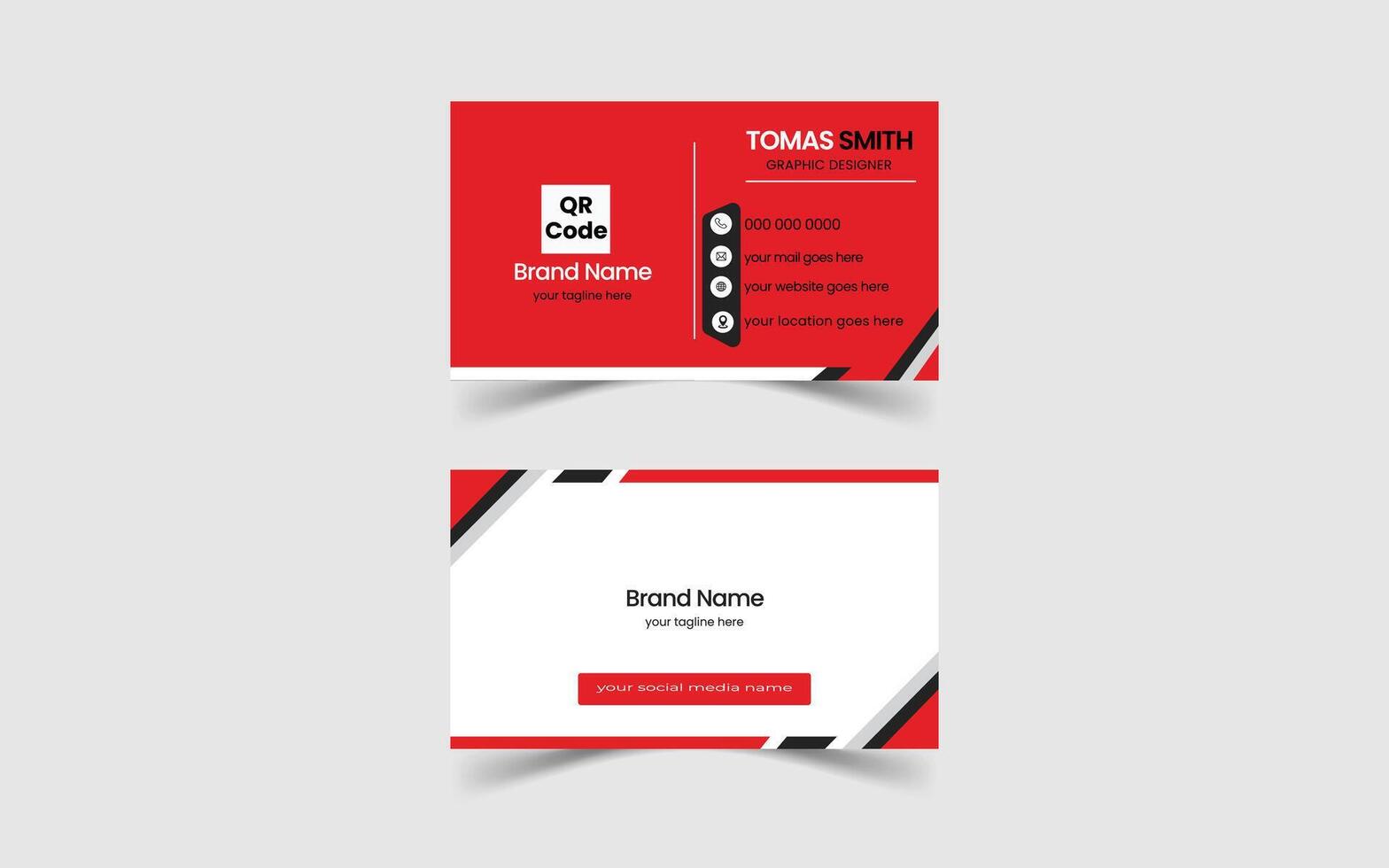 Business Card Design Teamplate vector