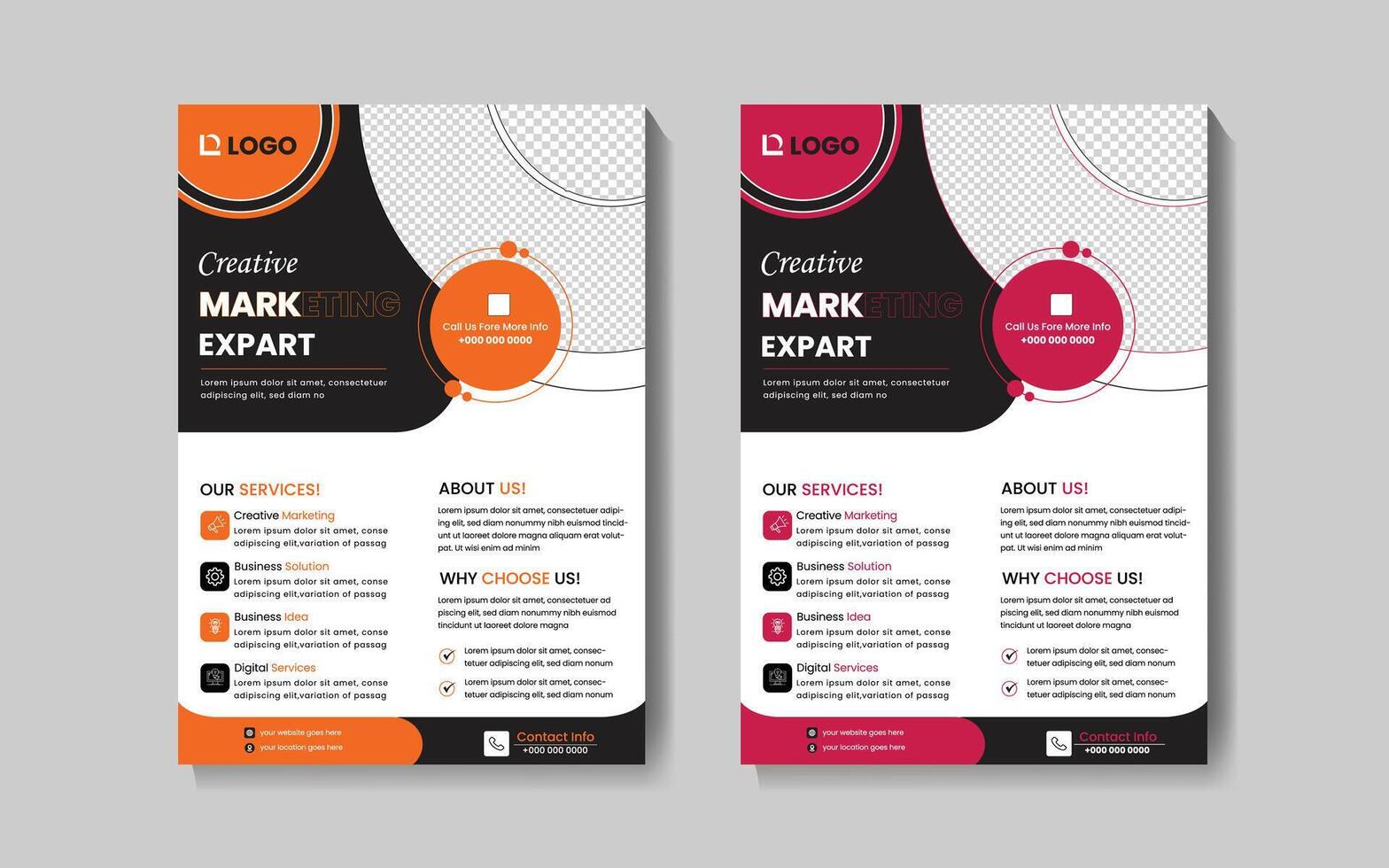 Professional unique flyer design vector