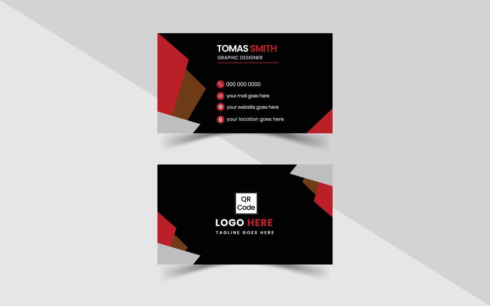 Business Card Design Teamplate vector