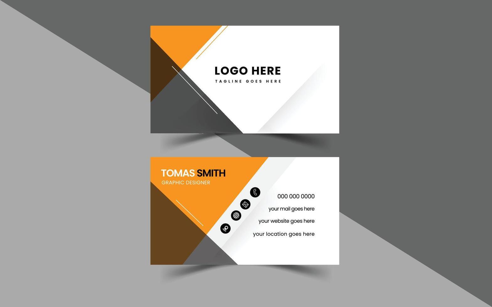 Professional Business Card Design Teamplate vector