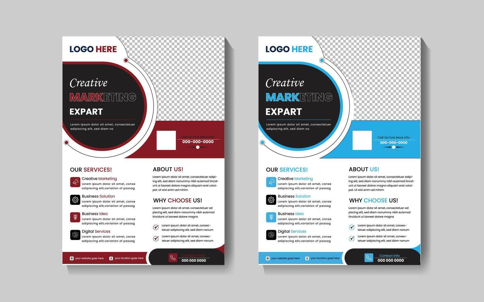 Professional unique flyer design vector