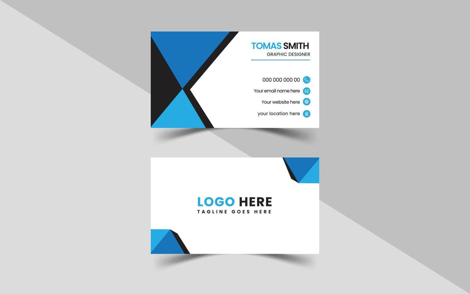 Professional Business Card Design Teamplate vector