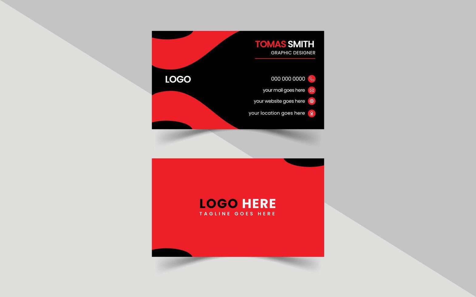 Business Card Design Teamplate vector