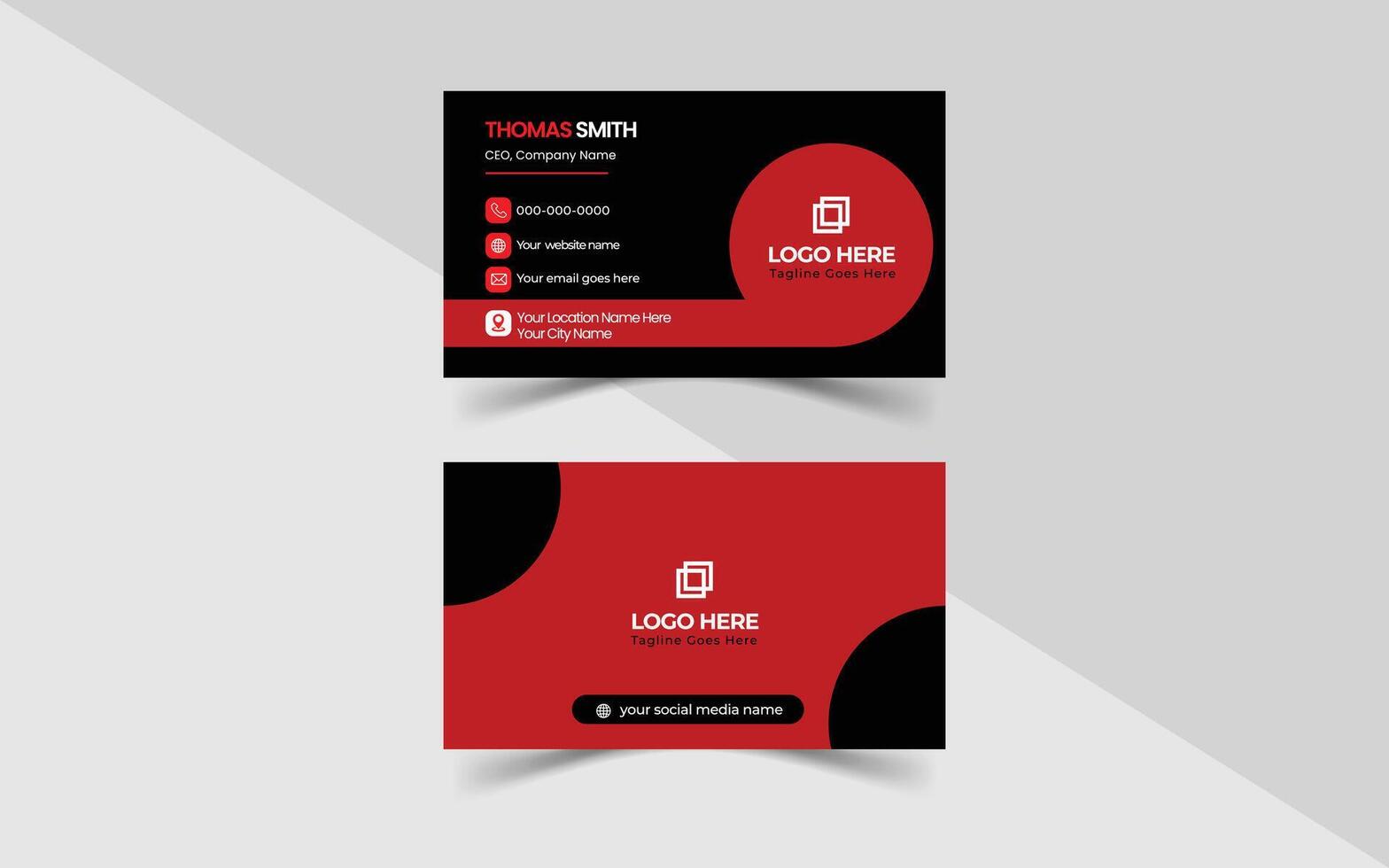 Business Card Design Teamplate vector