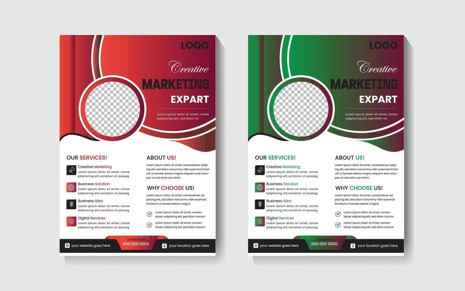 Professional unique flyer design vector