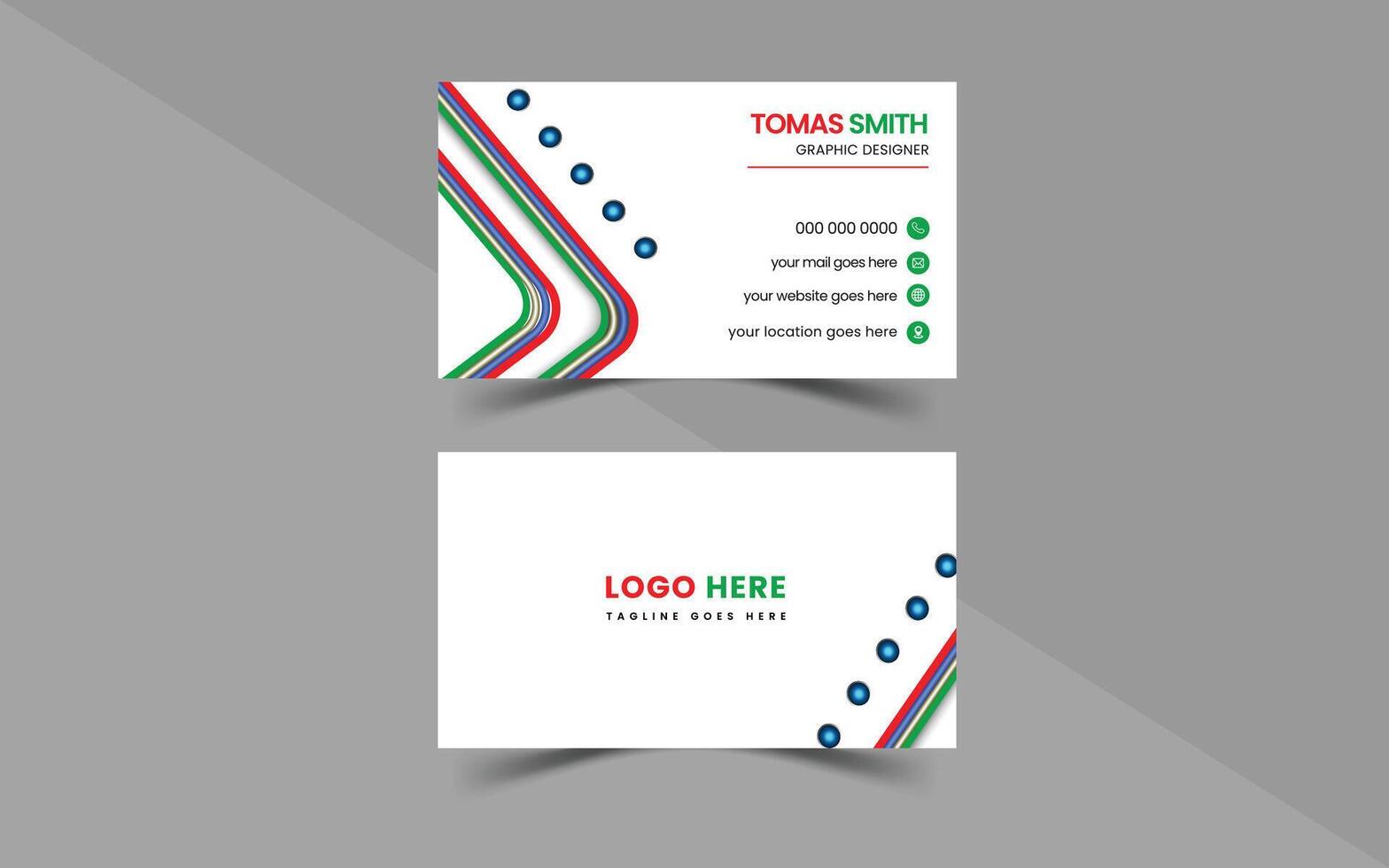 Professional Business Card Design Teamplate vector