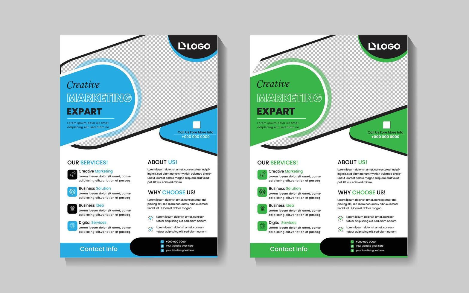 Professional unique flyer design vector