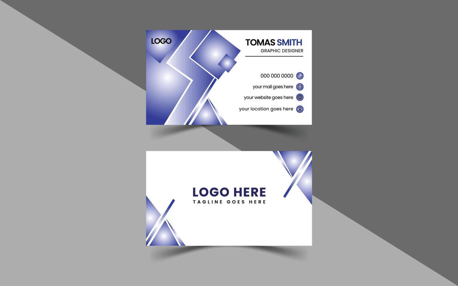 Professional Business Card Design Teamplate vector