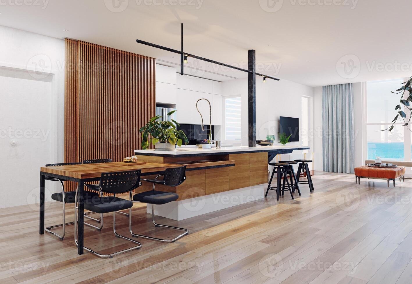 modern kitchen interior. photo