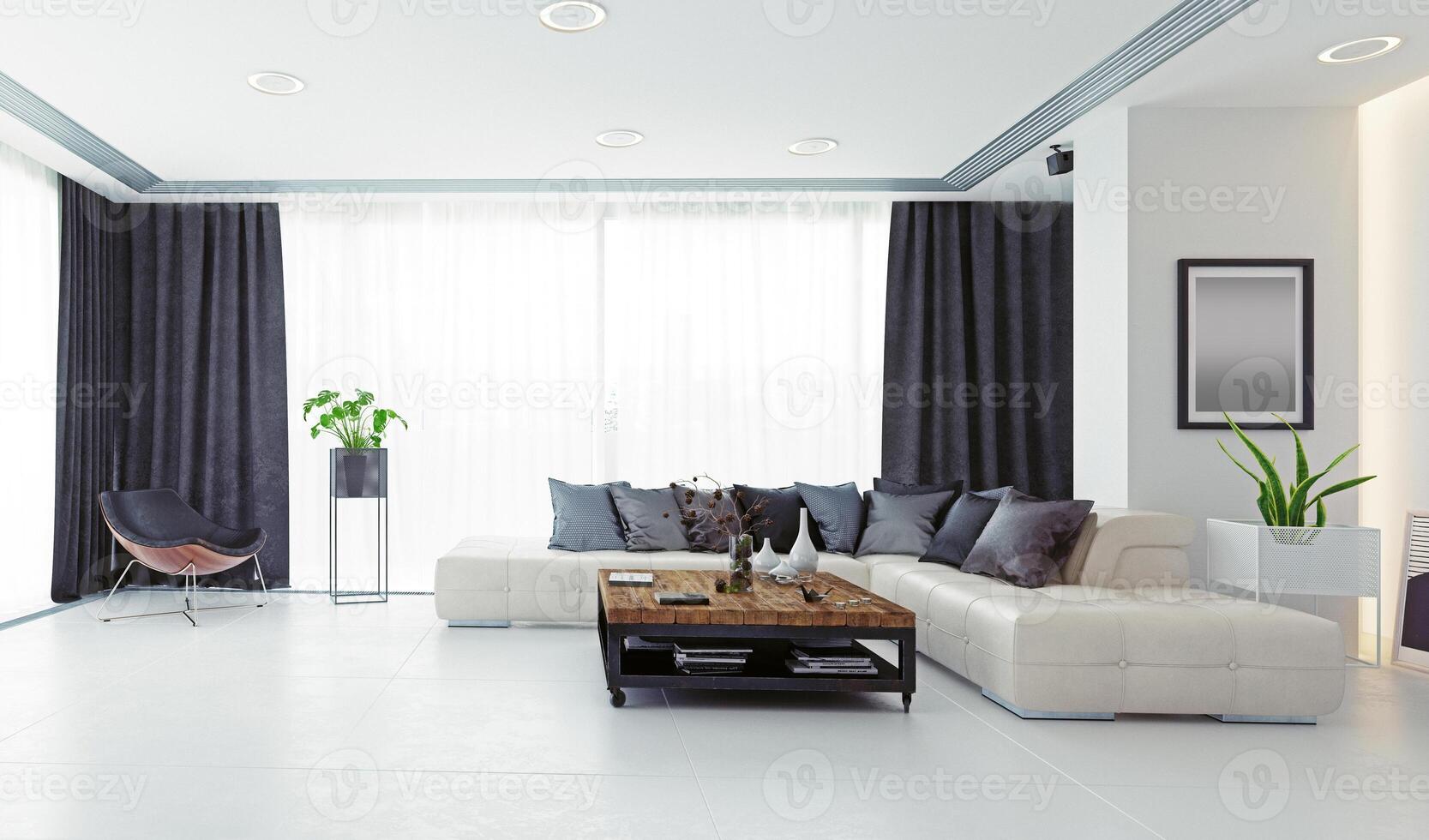 Modern living room design. photo