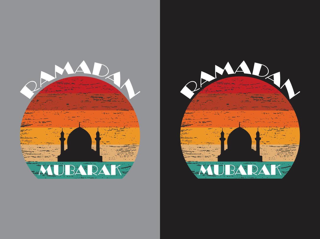Ramadán Mubarak t camisa diseño vector modelo