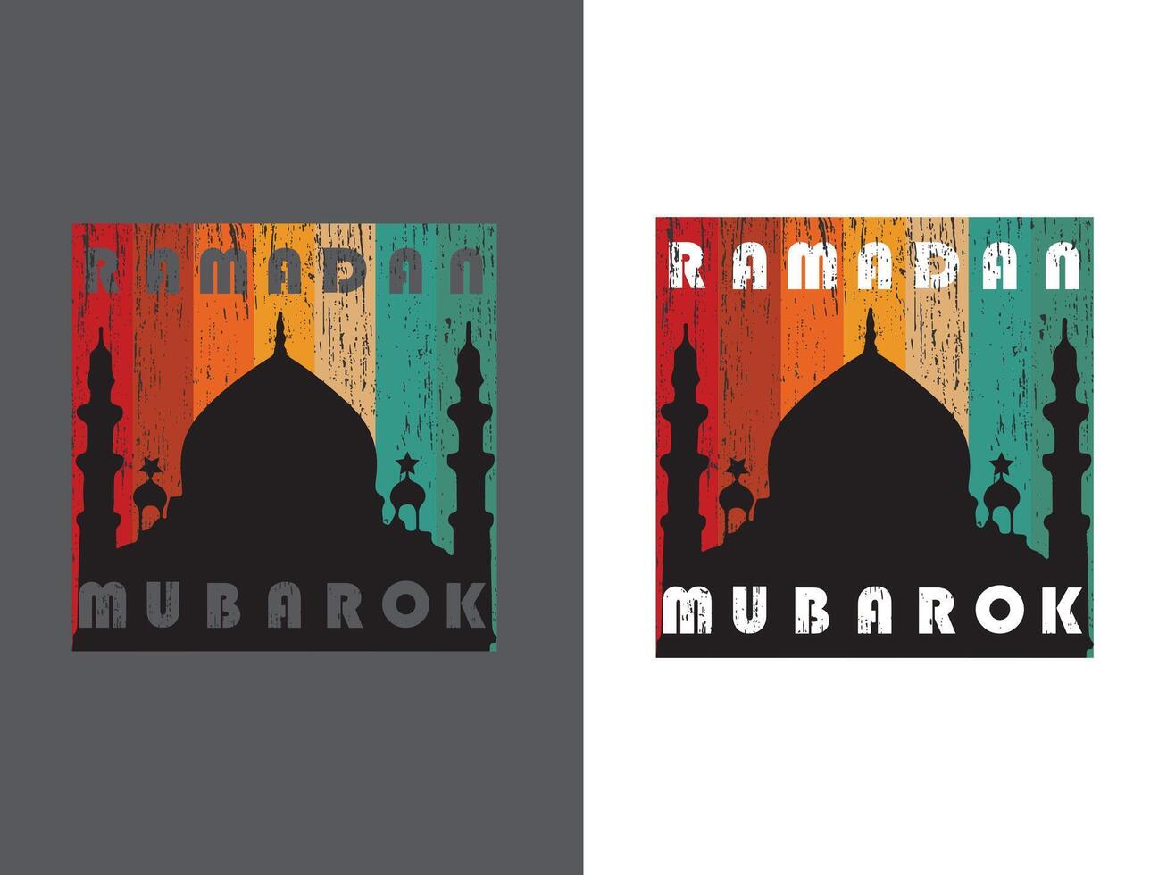 Ramadán Mubarak t camisa diseño vector modelo