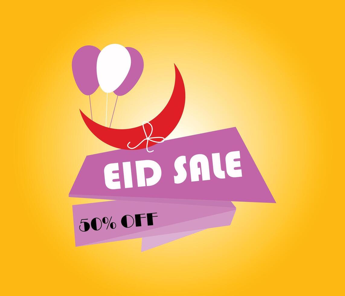 eid oferta rebaja bandera diseño vector modelo