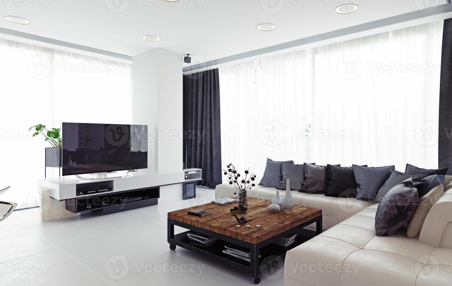 Modern living room design. photo