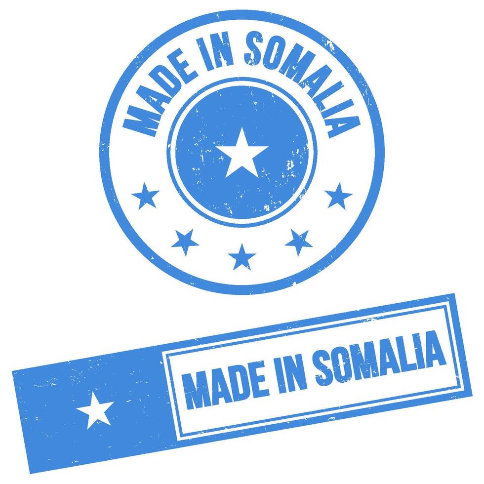 hecho en Somalia sello firmar grunge estilo vector