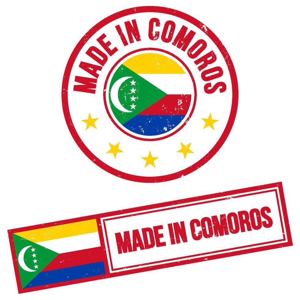 Made in Comoros Stamp Sign Grunge Style vector