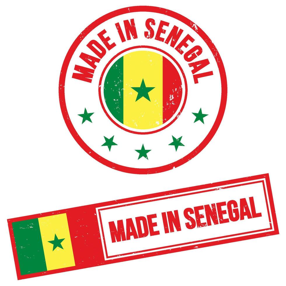 Made in Senegal Stamp Sign Grunge Style vector