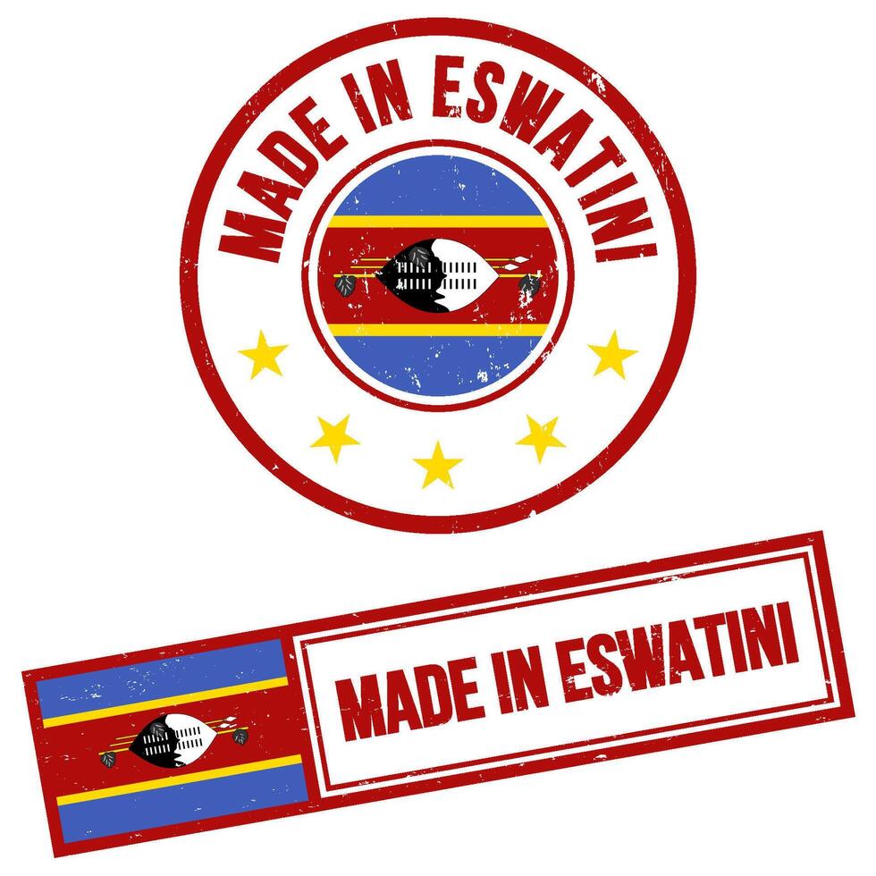 Made in Eswatini Stamp Sign Grunge Style vector