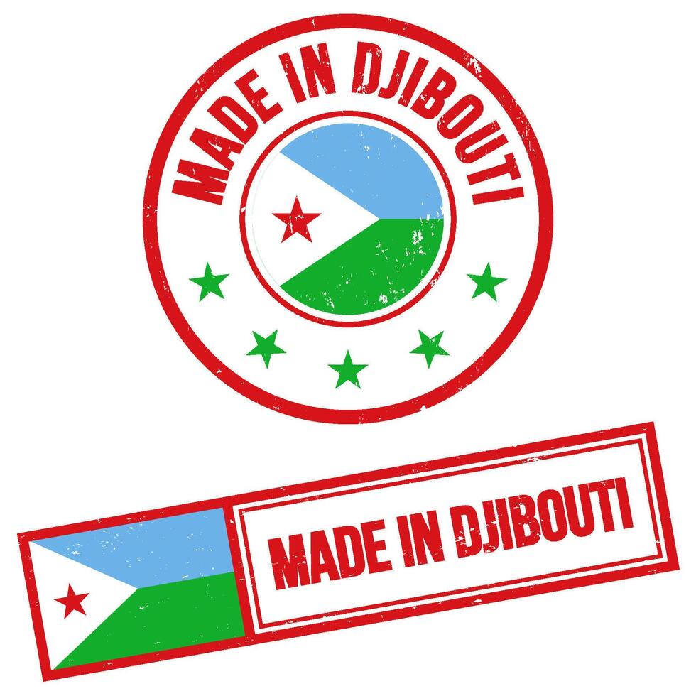 Made in Djibouti Stamp Sign Grunge Style vector