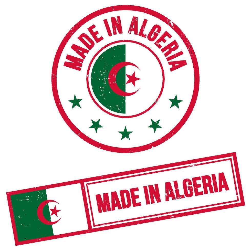 Made In Algeria Rubber Stamp Sign Grunge Style vector