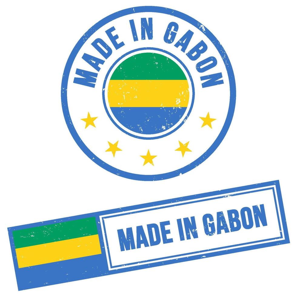 Made in Gabon Stamp Sign Grunge Style vector