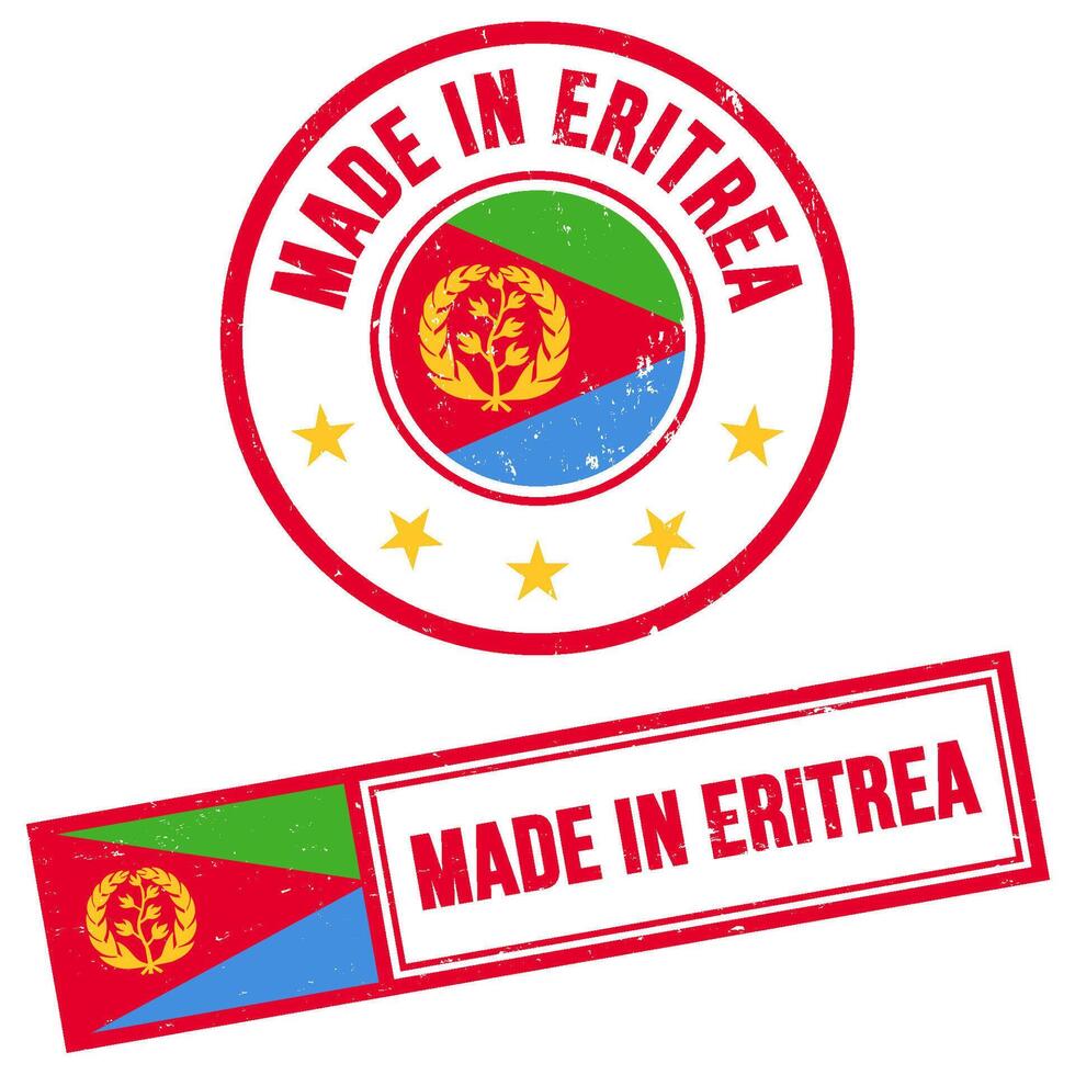 Made in Eritrea Stamp Sign Grunge Style vector
