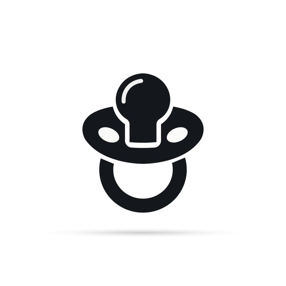 Baby pacifier icon. Vector illustration