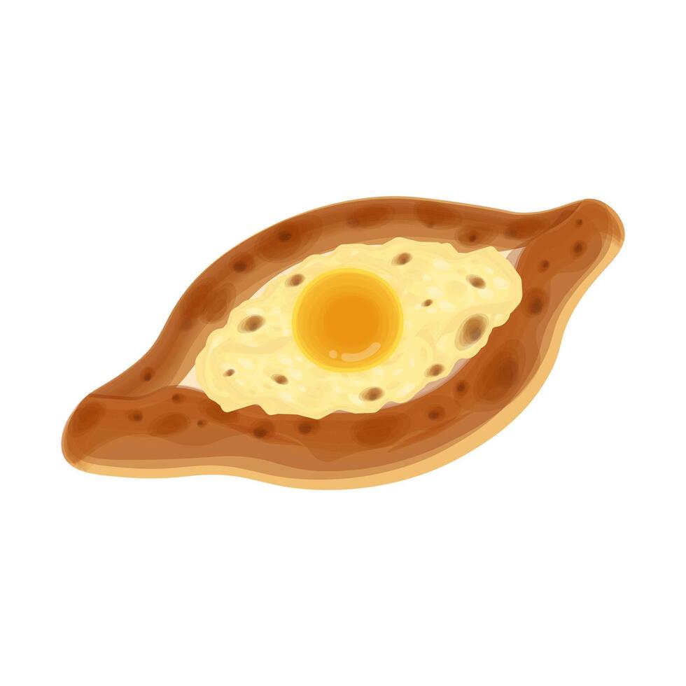 delicioso khachapuri vector ilustración logo