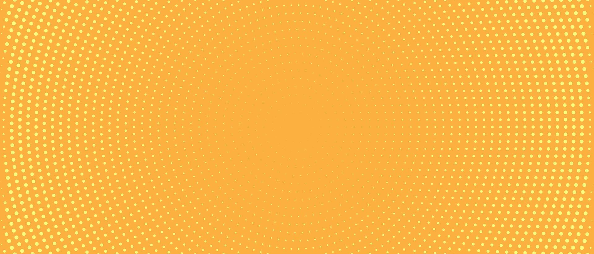 white and grey circular motion dots in yellow background banner vector