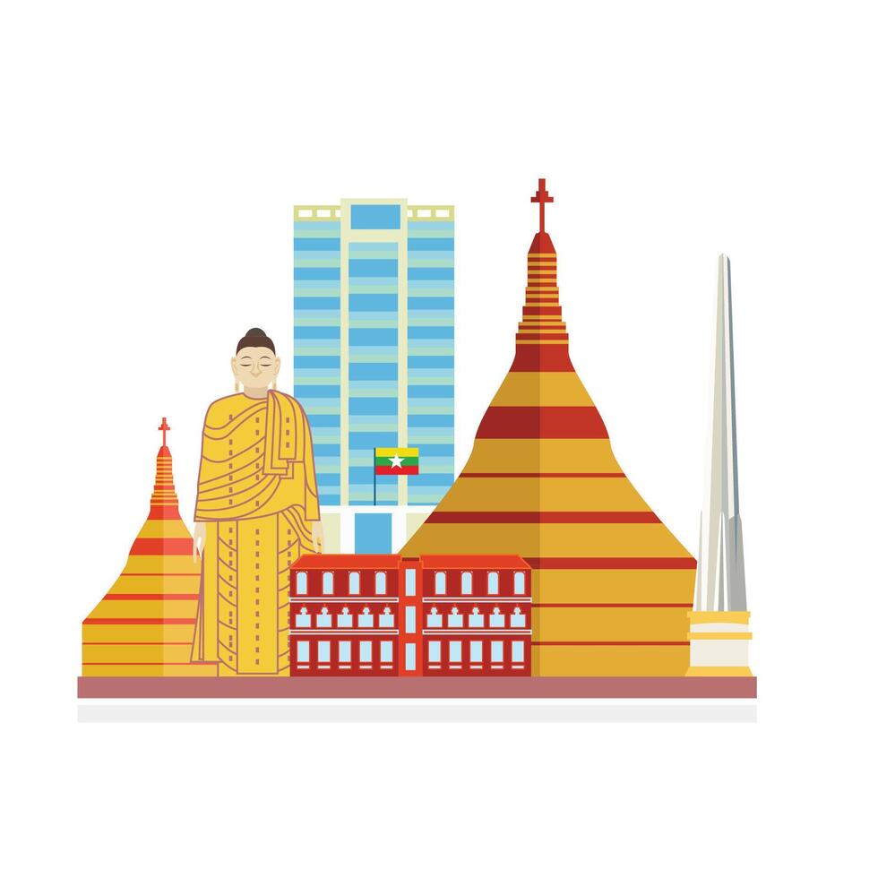 myanmar vector city